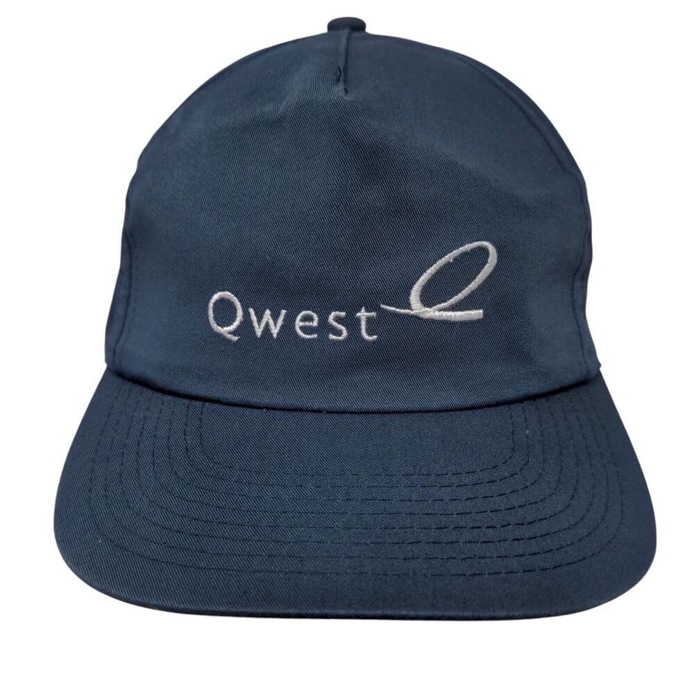 Qwest Snapback Hat Blue OSFA Adjustable Embroidered Solid Cintas